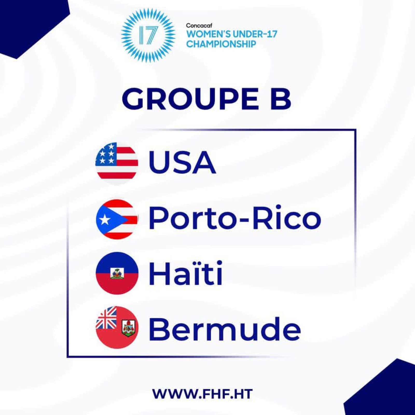 Éliminatoires Mondial féminin U17 2026 : Haïti connaît ses adversaires!