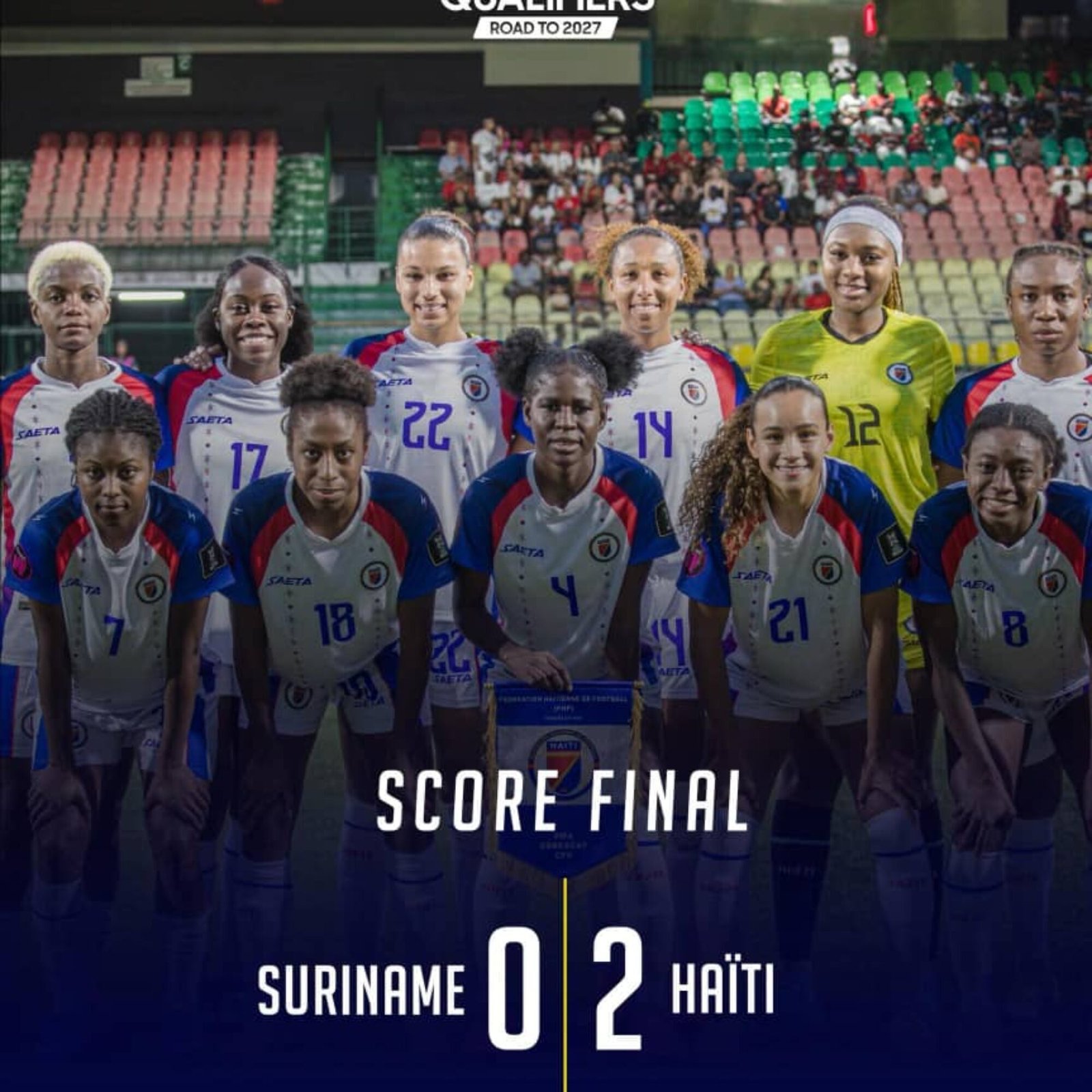 Haïti s’impose face au Suriname dans les éliminatoires du Mondial 2027